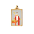 304 stainless steel tarot pendant featuring the Magician card with colorful enamel - The Magician (TP0594-02)