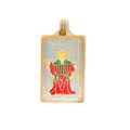 Retro 304 stainless steel Justice Tarot card pendant with colorful enamel finish - Justice (TP0595-02)