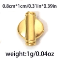 Golden 304 stainless steel geometric cylinder bead accessory for DIY jewelry making - Disc Cylindrical Spacer Style (TP0870-02) / 10 Pieces Pack / Gold