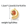 Detailed view of marine pendant size specs and weight for DIY jewelry making - Conch Shape (TP1391-02-red) / Red