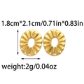 Details von ovalen goldenen 304 Edelstahl-Anhängern für die DIY Ohrring-Herstellung - Gefalteter Ovaler Stil (TP1160-02)