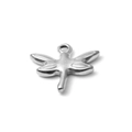 Polierter Libellen-Anhänger aus Edelstahl in Silber mit integrierter Hängeschlaufe - Silber (TP1207-01)