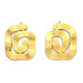 Goldene 304 Edelstahl-Spiralanhänger mit gehämmerter Oberfläche für DIY-Schmuck - Gold