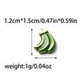 304 stainless steel banana fruit charm pendant with green enamel finish for DIY jewelry - Green Banana Style (TP1389-02-green)