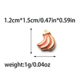 Banana charm in pale orange-pink with gold ring for DIY jewelry, 1.2cm x 1.5cm - Orange Banana Style (TP1389-02-orange)