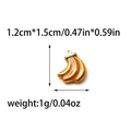 Banana shape 304 stainless steel oil drip charm with dimensions and weight info - Yellow Banana Style (TP1389-02-yellow)