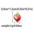 304 stainless steel red strawberry fruit pendant charm for DIY jewelry with size details - Pink Strawberry Style (TP1390-02-pink)