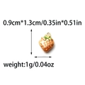 304 stainless steel strawberry enamel pendant charm for DIY jewelry, 0.9cm x 1.3cm - Yellow Strawberry Style (TP1390-02-yellow)