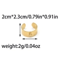 Gouden 304 roestvrijstalen open ring met oogje voor DIY-sieraden maken, 2cm groot - 6mm Draaddiameter (TP1152-02-6mm)