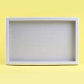 White 100-slot jewelry display tray with grey velvet lining for rings and studs - 100 Holes / White