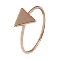Bague géométrique triangulaire minimaliste en finition or rose poli brillant - Style Triangle (12087 Or)