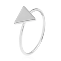 Bague géométrique triangle en argent minimaliste avec finition métallique polie - Style Triangle (12087 Argent)