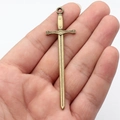 Antiker Bronze-Langschwert-Anhänger für DIY-Schmuckherstellung im Vintage-Design - Antikbronze