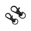 Matte black metal swivel lobster clasp for pet leashes and bag accessories - 31mm / Matte Black