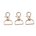 Drie roségouden 20 mm karabijnsluitingen van zinklegering voor DIY-sieradenprojecten - 39x20mm / KC Goud