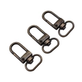 Set of three antique bronze swivel lobster clasps for bags and DIY craft projects - 33x13mm / Antique Bronze