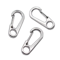 Pack de 3 mosquetones de metal plateado de 32 mm para bisutería DIY y uso en exterior - 32mm / Color Níquel