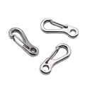 Moschettoni a forma di S in metallo argento lucido per portachiavi fai da te e accessori - 24mm / Argento Lucido