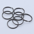 Anneaux de clé métalliques noir fusil à double boucle pour créations bijoux DIY - Métal canon