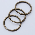 Flat bronze split key rings for DIY crafts and leather accessories in vintage finish - 1.2x15mm / Antique Bronze