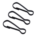 Set of three matte black metal swivel snap hooks for keychains and bag accessories - Matte Black / 20mm