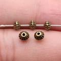 Antique bronze double-sided floral spacer beads 4.8mm for DIY jewelry making - Antique Bronze (A14291_W17-Z21)