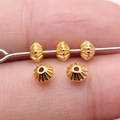 Golden double-sided carved cone spacer beads for DIY jewelry making and handmade crafts - Bright Gold (D12415_W16-Y22)