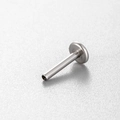 Titanium alloy G23 flat back earring stud with internal thread jewelry accessory - 1.2mmx6mm / Silver