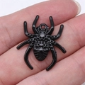 Ciondolo a forma di ragno nero gotico in lega per gioielli fai-da-te e decorazioni - Ragno (D11810_28x25mm)