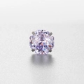 Orecchino a perno in zircone viola chiaro a taglio ottagonale con montatura in titanio - 8mm/Asta Sottile con Vite / Blu Viola (Singolo)
