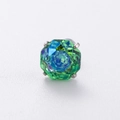 Octagon cut gradient blue zircon stud earring with stainless steel screw back - 6mm Single / Wizard of Oz (A100-19#)