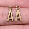 Antique bronze 16mm alphabet letter A pendant charm set for DIY jewelry making - Capital Letter A (A13208)