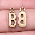 Retro bronze letter B pendants for DIY jewelry making sets in 16mm metal alloy finish - Capital Letter B (A13209)