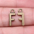 Antique bronze alphabet letter F charms with top loops for jewelry making accessory - Capital Letter F (A13213)