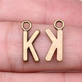 Antique bronze metal letter K pendant charm for DIY jewelry making on fingertip - Capital Letter K (A13218)