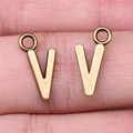 Antique bronze alphabet letter V charm pendants for DIY jewelry making accessories - Capital Letter V (A13229)