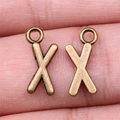 Antique bronze finish letter X charm pendants for DIY jewelry making accessories - Capital Letter X (A13231)