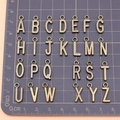 26-piece set of 16mm antique bronze A-Z alphabet charms for jewelry making - A-Z Alphabet Set