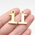 Golden number 1 alloy charms for DIY jewelry making with polished metallic finish - Antique Gold Number 1 (D10696)