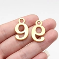Polished golden alloy number 9 pendant for DIY jewelry making and handmade crafts - Antique Gold Number 9 (D10704)
