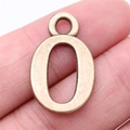 Vintage antique gold number 0 pendant charm for DIY jewelry and handmade crafts - Antique Bronze Number 0 (A13357)