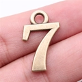 Antique bronze number 7 metal charm pendant for DIY jewelry making and handmade crafts - Antique Bronze Number 7 (A13364)
