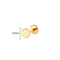 Gouden titanium piercing met 0.39cm ronde knop voor oorkraakbeen en tragus piercing - Minimalistische Ronde Stijl (578-4# Goud) / Goud