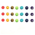 DIY jewelry kit with 21 pieces of 8mm colorful beads in a 3x7 matrix on white background - 21 Beads Set