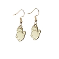 Cute cartoon white cat pendant earrings with gold hooks for women stylish accessory - Cartoon White Cat (13)