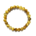 8mm natural yellow tiger eye beaded bracelet with cat eye effect on white background - 8mm / Golden Tiger Eye