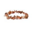 Bracciale elastico con perline di pietre di agata rossa naturali irregolari - Peso Approssimativo: 13 Grammi / Agata rossa