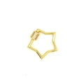 Star-shaped gold screw clasp for jewelry making with sparkling zircon micro-pave - Rhinestone Star Clasp (A9)