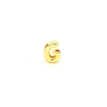 Macro shot of gold-plated letter G bead showing polished surface for DIY bracelets - Letter G Component