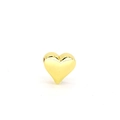 Polished gold heart charm pendant for custom DIY alphabet bracelets and jewelry - DIY Heart Slide Component / Gold Heart Charm